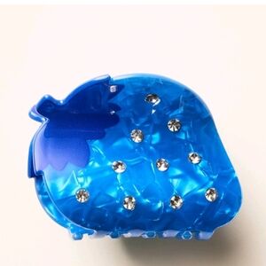 Strawberry Claw Shaped Hair‎ Clip with Rhinestones Kate Spade X Targer Blue
